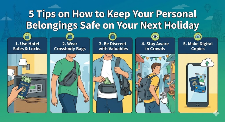 5 Tips on How to Keep Your Personal Belongings Safe on Your Next Holiday